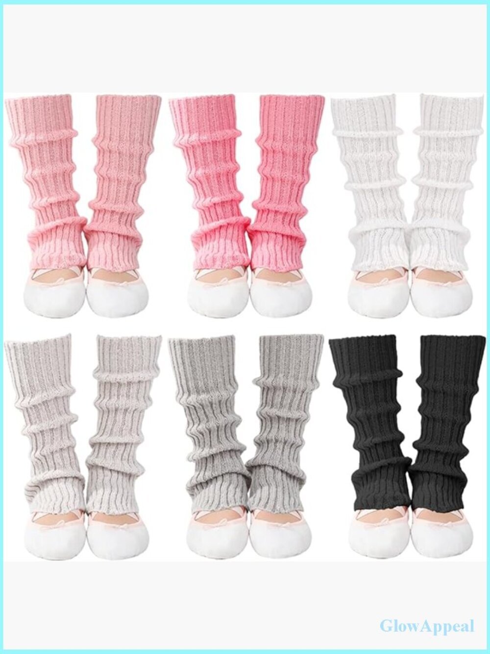 6 Pairs Knitted Stirrup Leg Warmers for Dance Yoga Ballet Lolita Costume